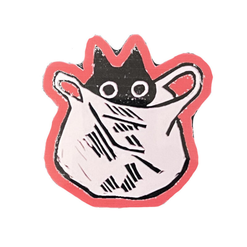 cat in a bag sticker